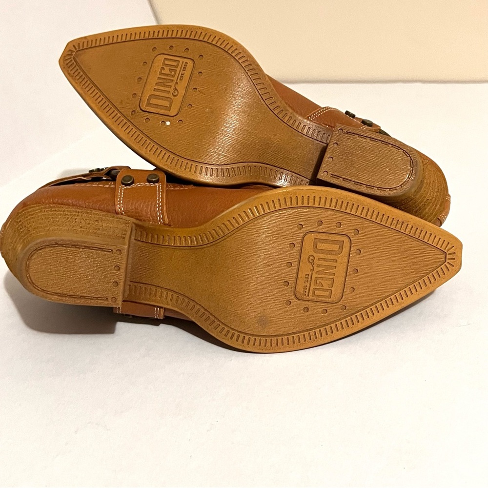 NWT Dingo Cognac Leather Kickback Boot Shoes Size 6 - Picture 6 of 9